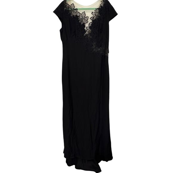 Tadashi Shoji Dresses & Skirts - Tadashi Shoji Embroidered Floral Illusion Gown, 16